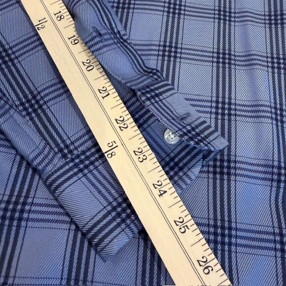 Daniel Cremieux Fine Egyptian Cotton Button Front Shirt Blue Size Medium - Picture 8 of 9